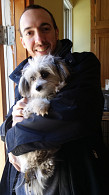 Shy Dog Whisperer --- Rob pictured  with Teddy